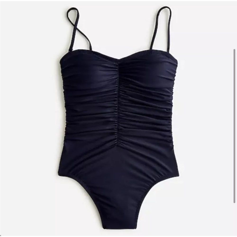 J.Crew Ruched sweetheart one-piece swimsuit size 10